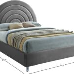 Rainbow Velvet Upholstered Bed