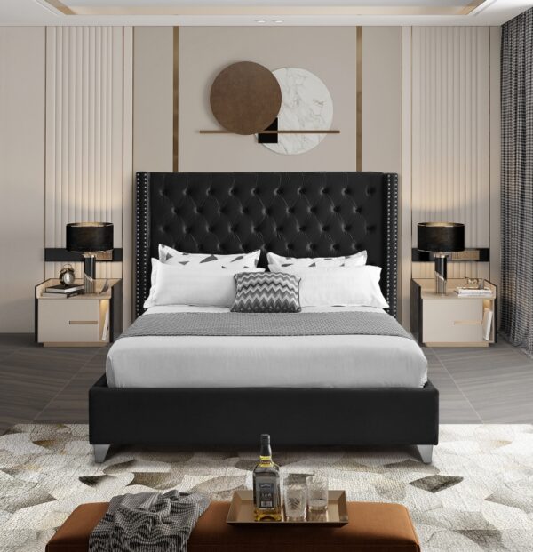 Aiden Velvet Upholstered Bed
