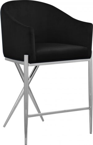 Xavier Velvet Upholstered Counter Stool