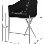 Xavier Velvet Upholstered Counter Stool