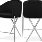 Xavier Velvet Upholstered Counter Stool