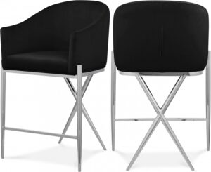 Xavier Velvet Upholstered Counter Stool