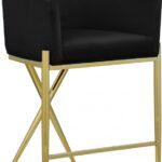 Xavier Velvet Upholstered Counter Stool