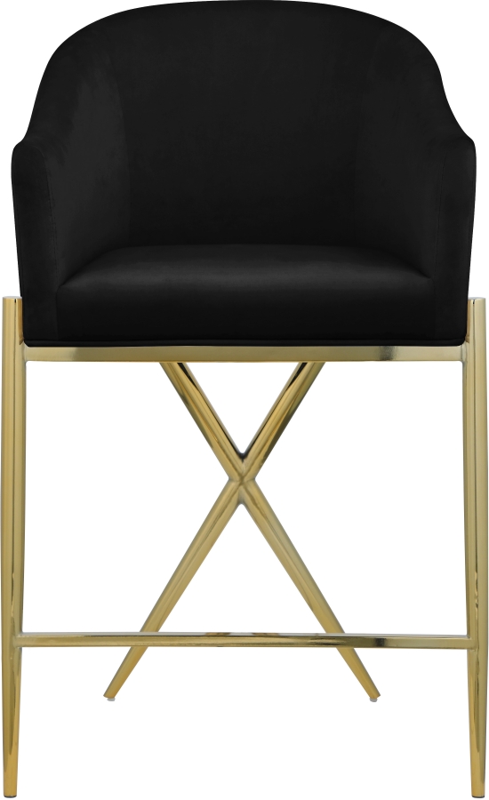 Xavier Velvet Upholstered Counter Stool