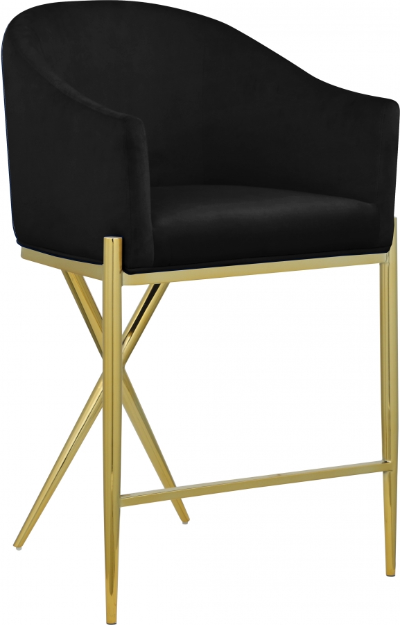 Xavier Velvet Upholstered Counter Stool