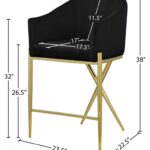 Xavier Velvet Upholstered Counter Stool
