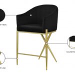Xavier Velvet Upholstered Counter Stool