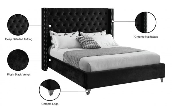 Aiden Velvet Upholstered Bed