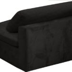 Cozy Velvet Upholstered Overstuffed Fiber Filled Comfort Comfort Armless Modular Chair