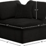 Cozy Velvet Upholstered Overstuffed Fiber Filled Comfort Comfort Corner Modular Chair