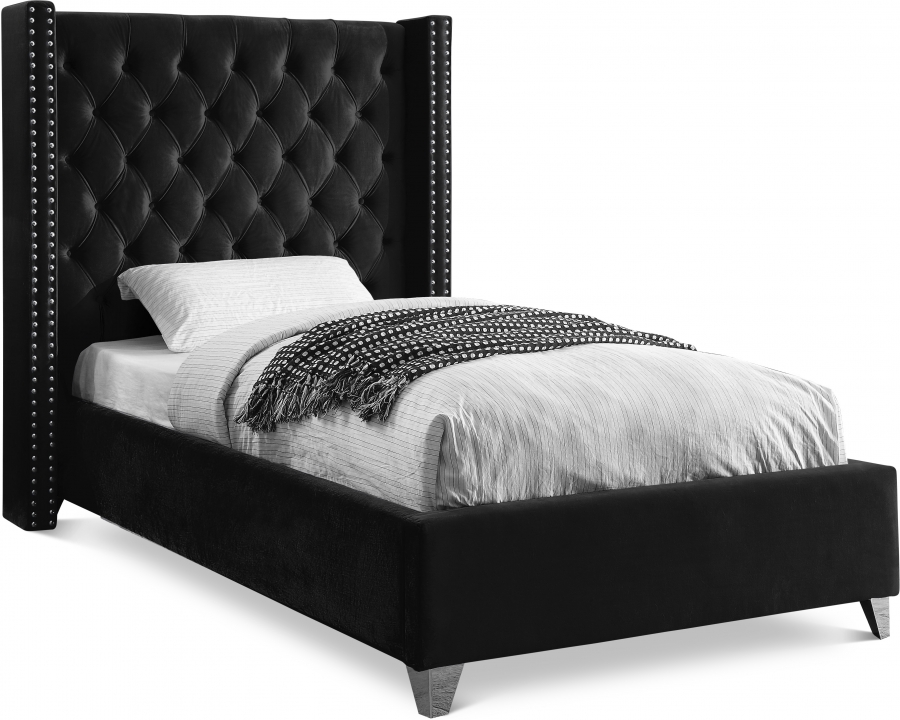 Aiden Velvet Upholstered Bed