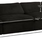 Cozy 158" Velvet Upholstered Overstuffed Fiber Filled Comfort Comfort 4pc. Modular Sofa