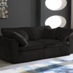 Cozy 80" Velvet Upholstered Overstuffed Fiber Filled Comfort Comfort 2pc. Modular Loveseat