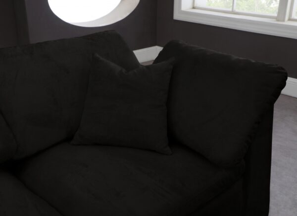 Cozy 80" Velvet Upholstered Overstuffed Fiber Filled Comfort Comfort 2pc. Modular Loveseat
