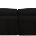 Cozy 158" Velvet Upholstered Overstuffed Fiber Filled Comfort Comfort 5pc. Modular Sectional