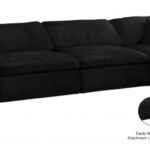 Cozy 158" Velvet Upholstered Overstuffed Fiber Filled Comfort Comfort 5pc. Modular Sectional