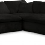 Cozy 118" Velvet Upholstered Overstuffed Fiber Filled Comfort Comfort 5pc. Modular Sectional