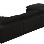 Cozy 158" Velvet Upholstered Overstuffed Fiber Filled Comfort Comfort 6pc. Modular Sectional
