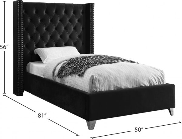 Aiden Velvet Upholstered Bed