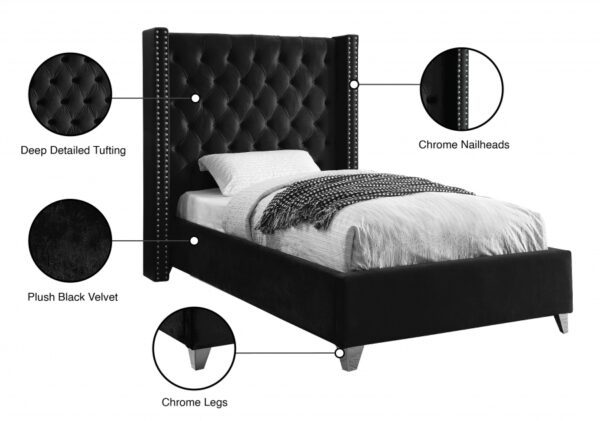 Aiden Velvet Upholstered Bed