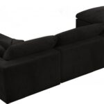 Cozy 158" Velvet Upholstered Overstuffed Fiber Filled Comfort Comfort 7pc. Modular Sectional