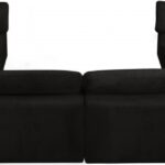 Cozy 158" Velvet Upholstered Overstuffed Fiber Filled Comfort Comfort 8pc. Modular Sectional