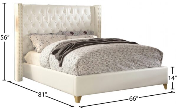 Soho White Bonded Leather Bed