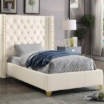Soho White Bonded Leather Twin Bed