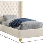 Soho White Bonded Leather Twin Bed