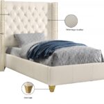 Soho White Bonded Leather Twin Bed