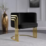 Rays Velvet Upholstered Accent Chair