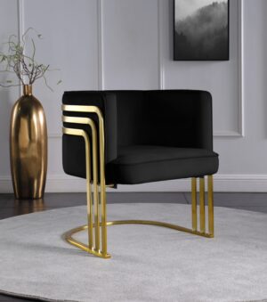 Rays Velvet Upholstered Accent Chair