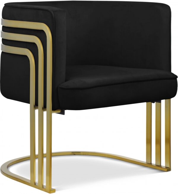 Rays Velvet Upholstered Accent Chair