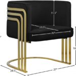 Rays Velvet Upholstered Accent Chair