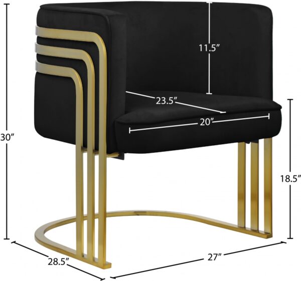 Rays Velvet Upholstered Accent Chair