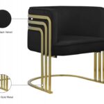 Rays Velvet Upholstered Accent Chair