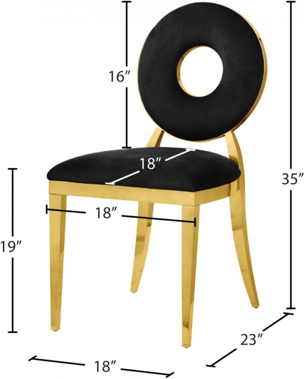 Carousel Velvet Upholstered Dining Chair