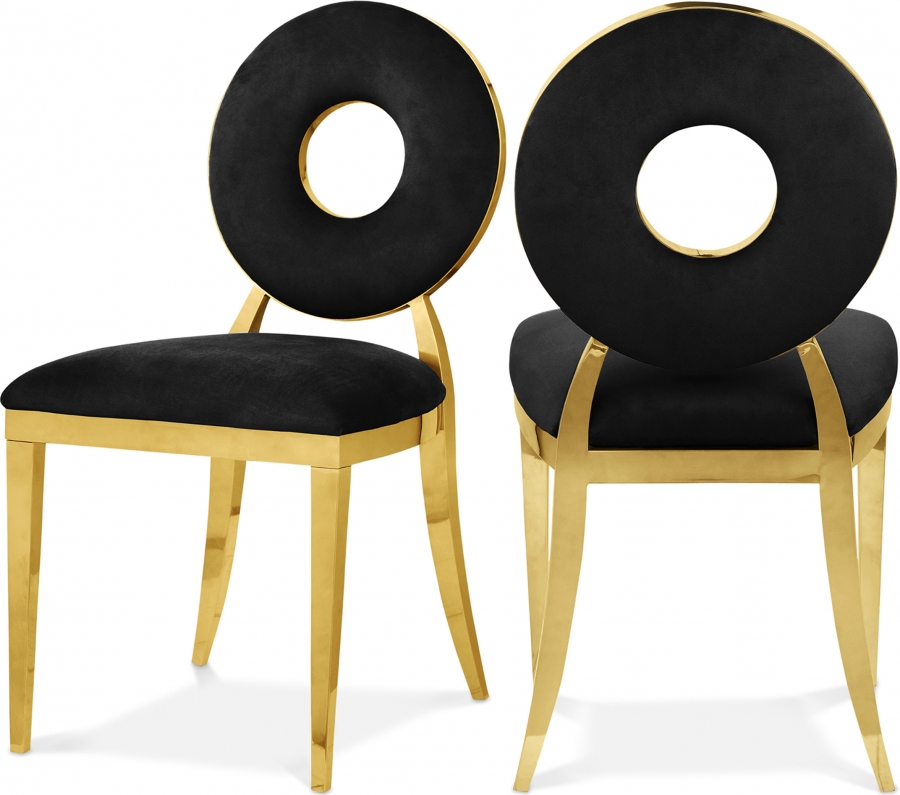 Carousel Velvet Upholstered Dining Chair