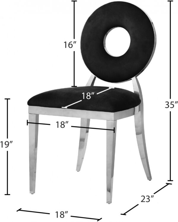 Carousel Velvet Upholstered Dining Chair