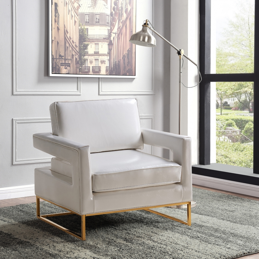Amelia Vegan Leather Upholstered Accent Chair