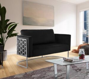 Casa 63.5" Velvet Upholstered Loveseat