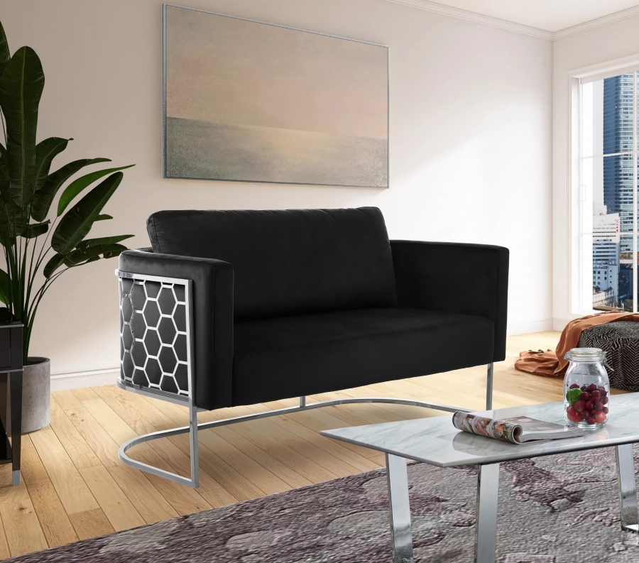 Casa 63.5" Velvet Upholstered Loveseat