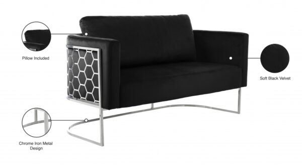 Casa 63.5" Velvet Upholstered Loveseat