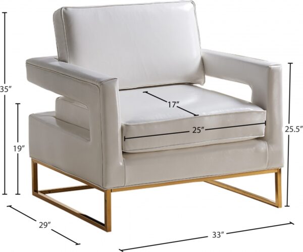 Amelia Vegan Leather Upholstered Accent Chair