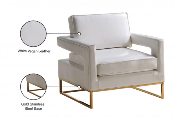 Amelia Vegan Leather Upholstered Accent Chair
