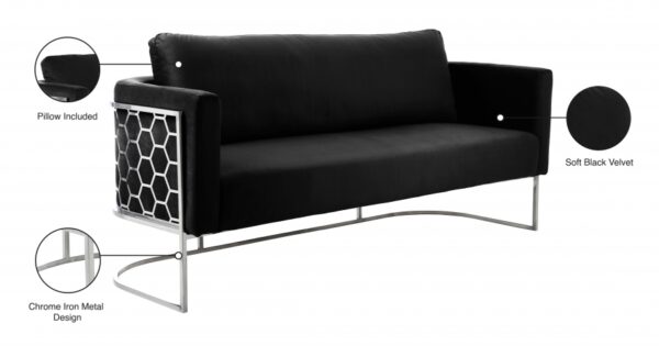 Casa 75.5" Velvet Upholstered Sofa