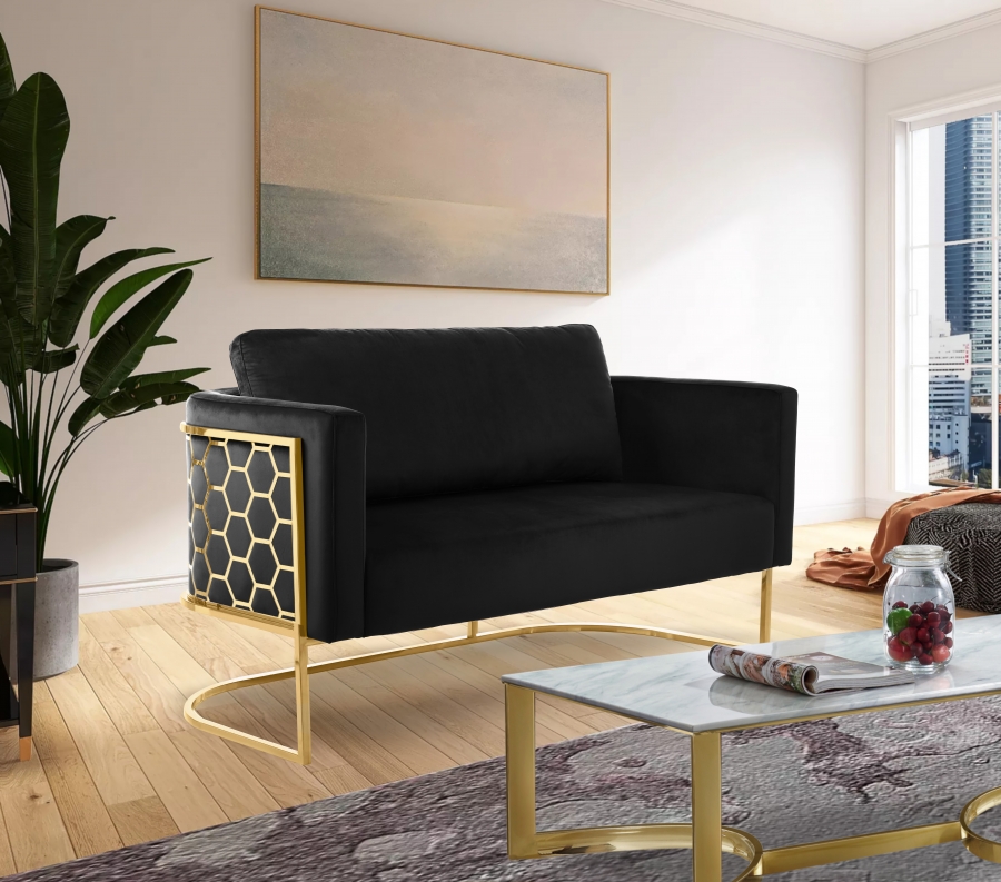 Casa 63.5" Velvet Upholstered Loveseat