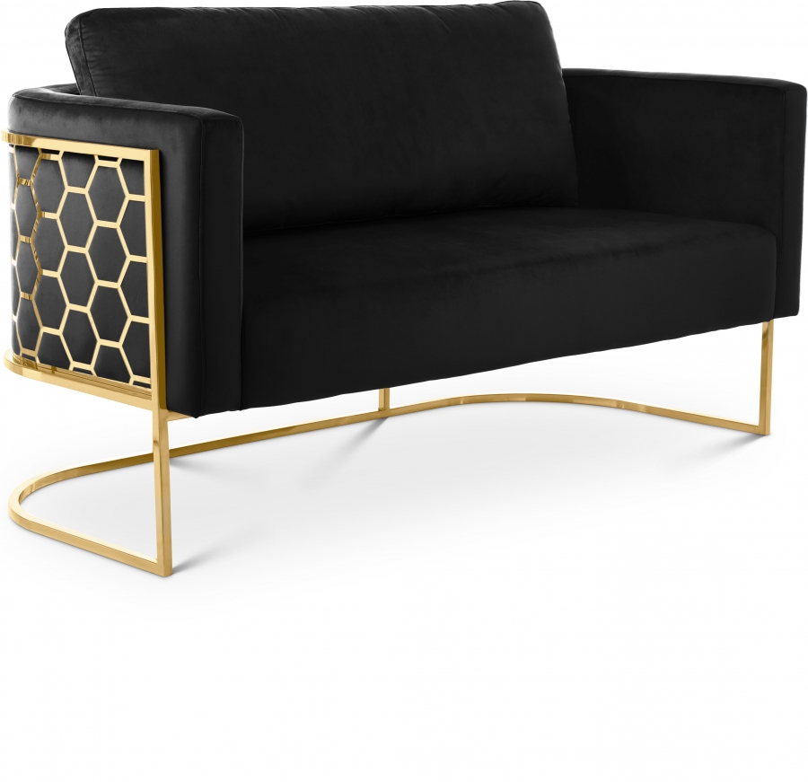 Casa 63.5" Velvet Upholstered Loveseat