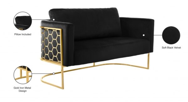 Casa 63.5" Velvet Upholstered Loveseat