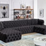 Coco 133" Velvet Upholstered 3pc. Sectional